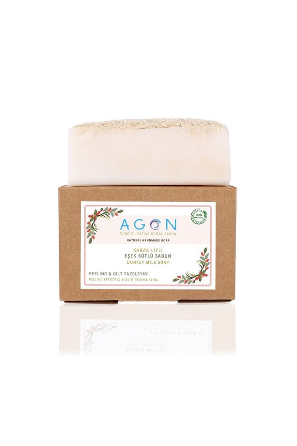 Agon %100 El Yapımı Doğal Kabak Lifli Eşek Sütlü Sabun 120 gr