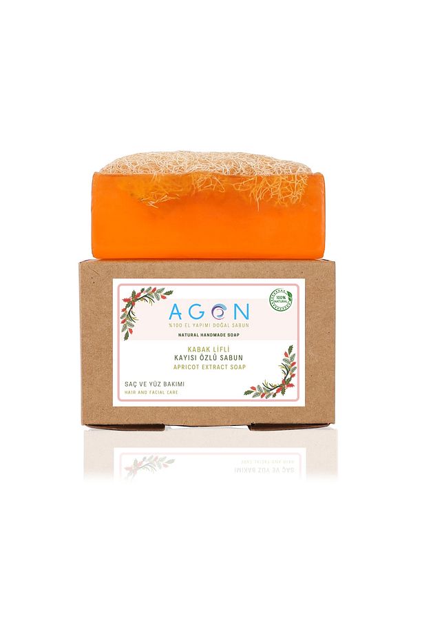 Agon %100 El Yapımı Doğal Kabak Lifli Kayısı Sabunu 120 Gr