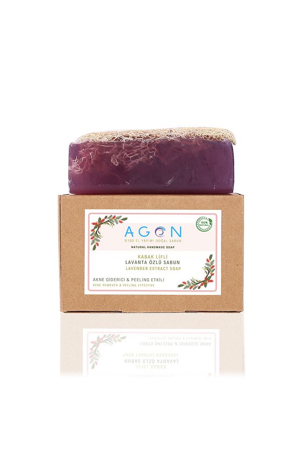 Agon %100 El Yapımı Doğal Kabak Lifli Lavanta Sabunu 120 Gr