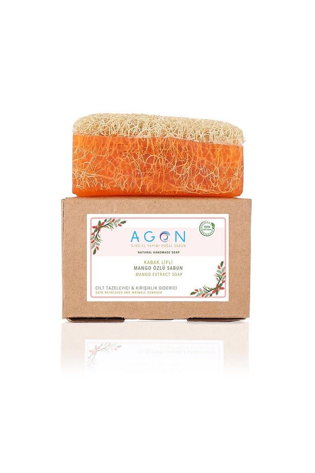 Agon %100 El Yapımı Doğal Kabak Lifli Mango Özlü Sabun