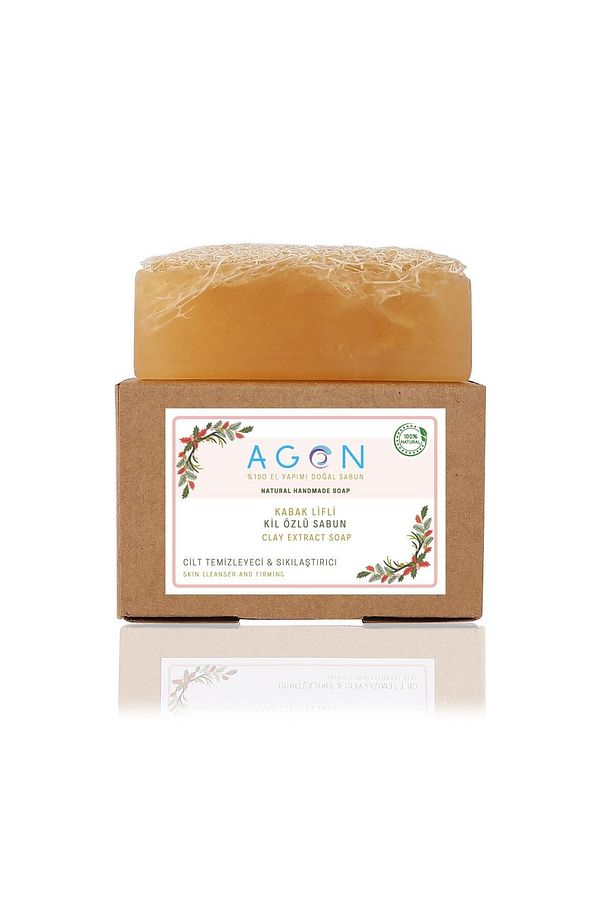 Agon El Yapımı Doğal Kabak Lifli Kil Özlü Sabun 120 gr