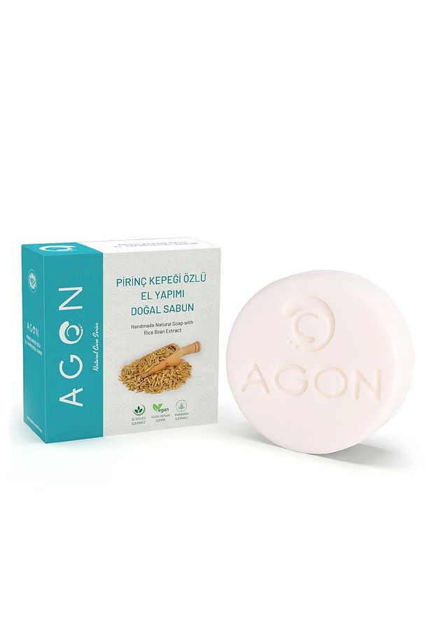 Agon Pirinç Kepeği Özlü El Yapımı Doğal Sabun 100 Gr