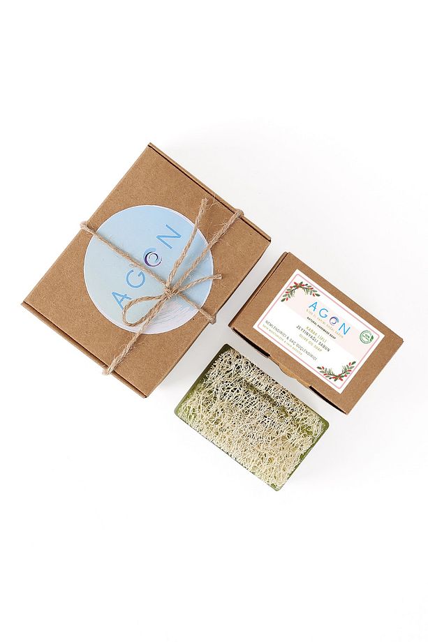 Agon %100 El Yapımı Doğal Kabak Lifli Zeytinyağı Sabunu 120 Gr - Görsel 2