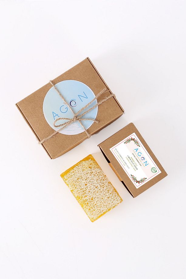 Agon %100 El Yapımı Doğal Kabak Lifli Limon Sabunu 120 Gr - Görsel 2