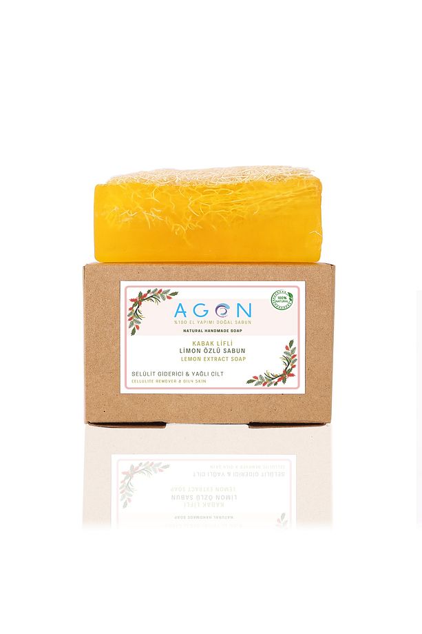 Agon %100 El Yapımı Kabak Lifli Doğal Argan, Ballı Süt Ve Limon Sabunlu Taze Cilt Seti - Görsel 2