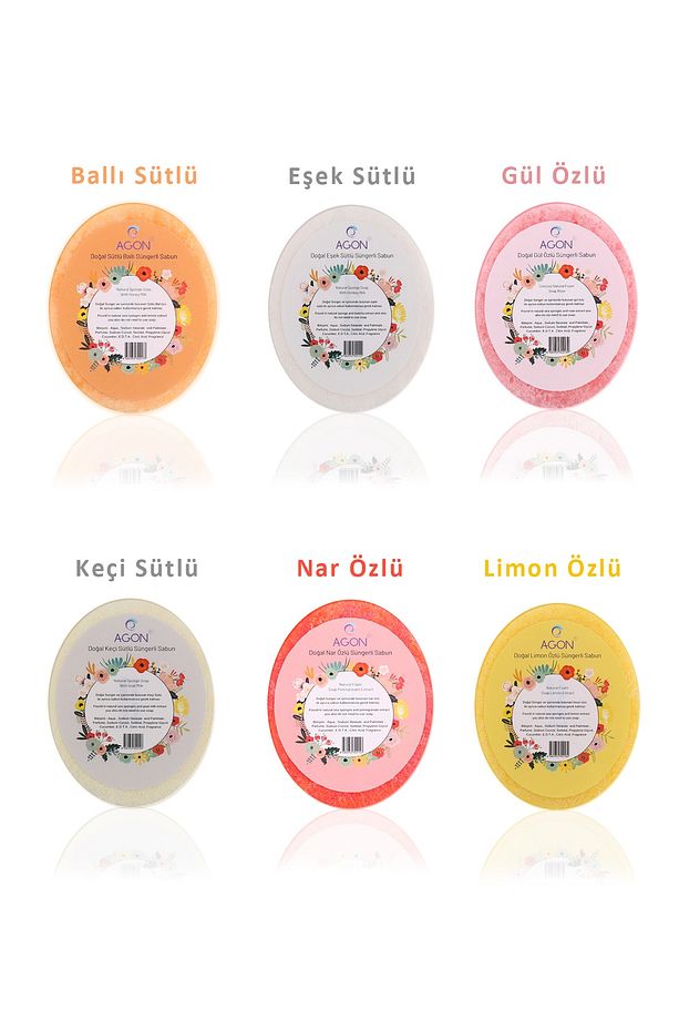 Agon Doğal El Yapımı Nar Özlü Sabunlu Vücut Duş Süngeri 125 gr - Görsel 3