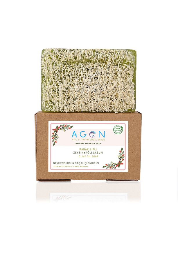Agon %100 El Yapımı Doğal Kabak Lifli Zeytinyağı Sabunu 120 Gr - Görsel 3