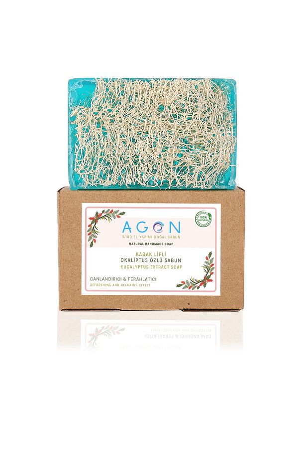 Agon %100 El Yapımı Doğal Kabak Lifli Okaliptus Sabunu 120 Gr - Görsel 3