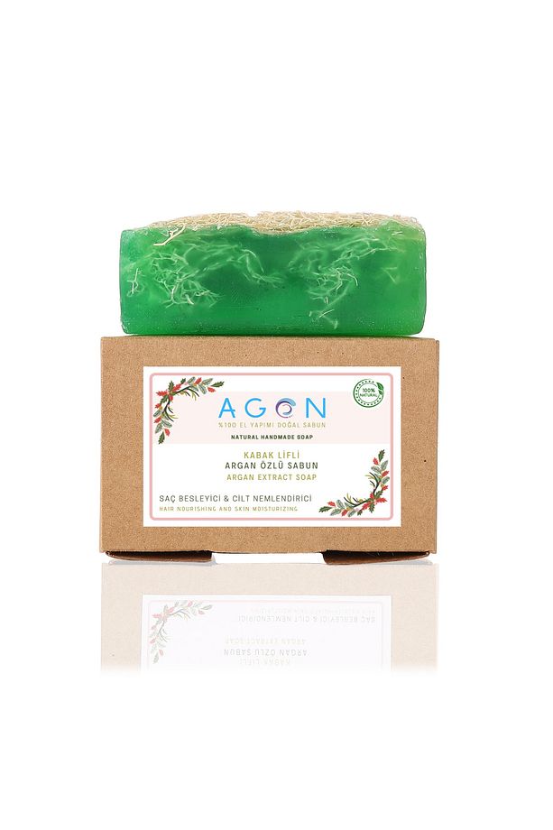 Agon %100 El Yapımı Kabak Lifli Doğal Argan, Ballı Süt Ve Limon Sabunlu Taze Cilt Seti - Görsel 3