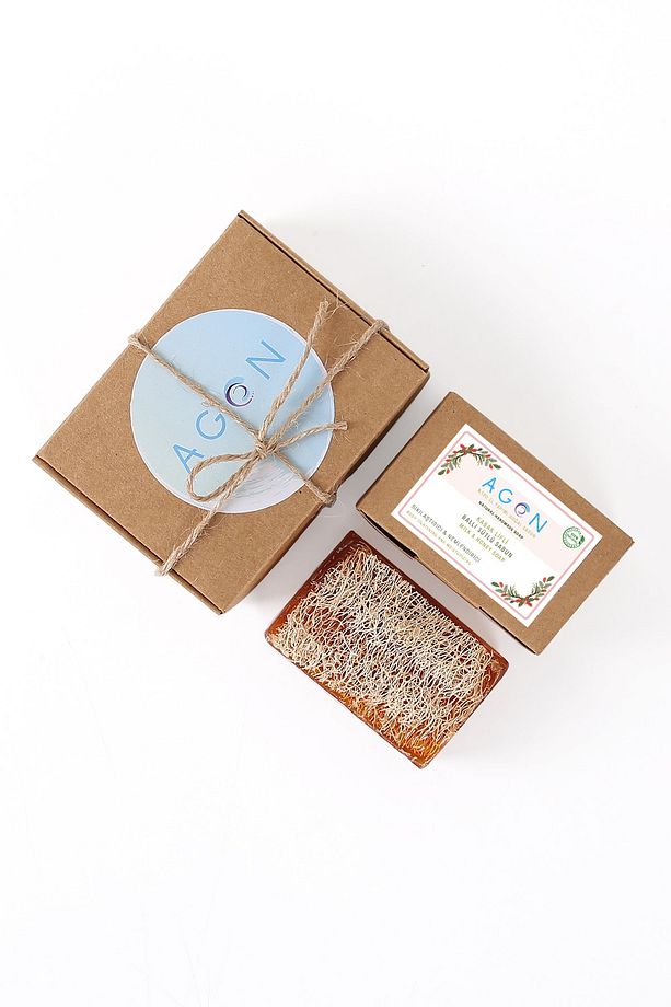 Agon %100 El Yapımı Kabak Lifli Doğal Argan, Ballı Süt Ve Limon Sabunlu Taze Cilt Seti - Görsel 5